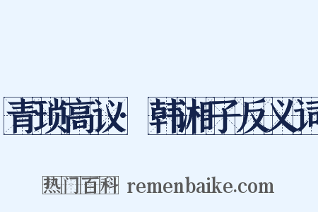 青琐高议·韩湘子反义词是什么意思的图片